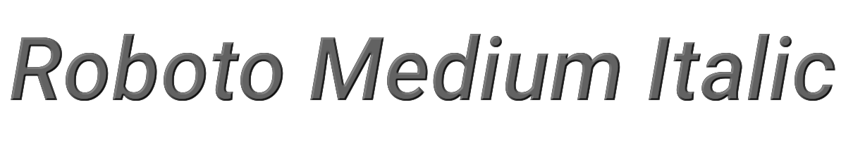 Roboto Medium Italic 