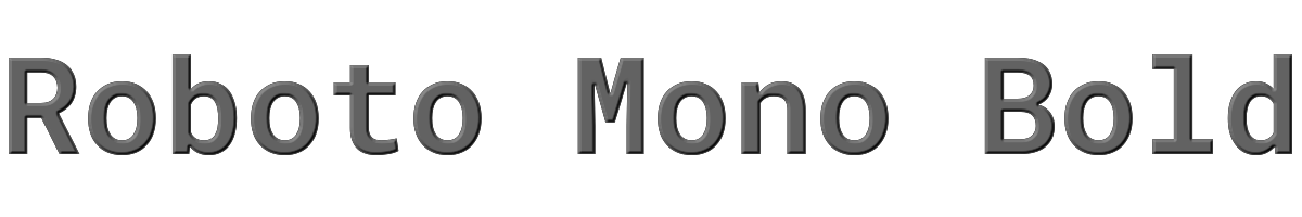 Roboto Mono Bold 