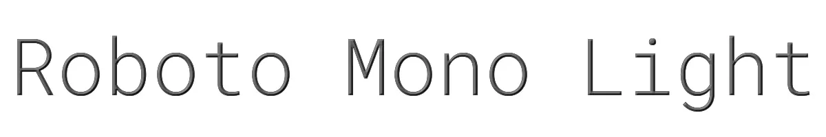 Roboto Mono Light 