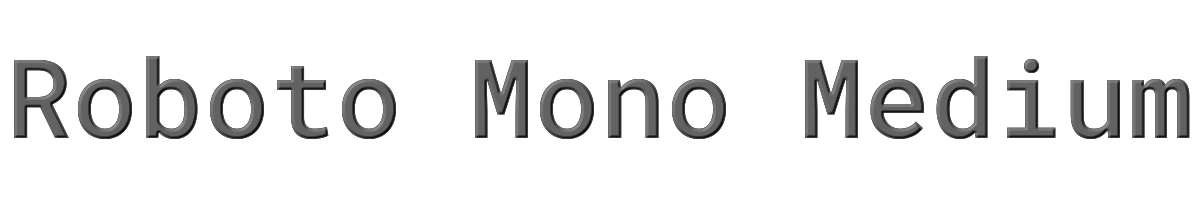 Roboto Mono Medium 