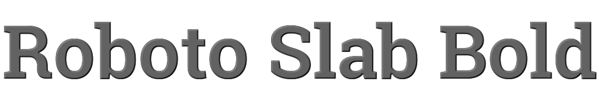 Roboto Slab Bold 