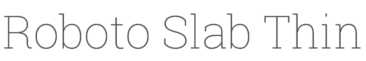 Roboto Slab Thin 