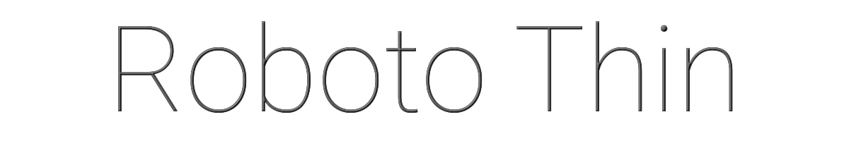 Roboto Thin 