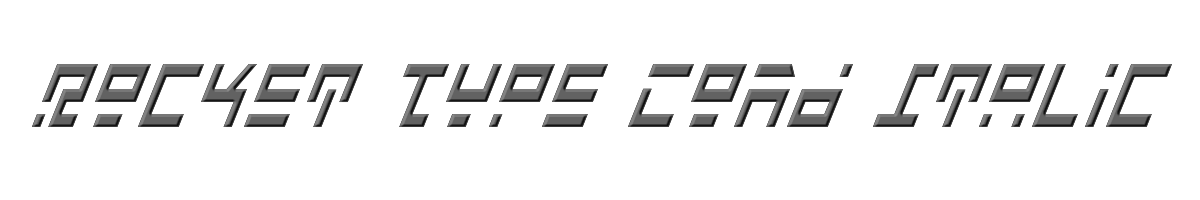 Rocket Type Cond Italic 