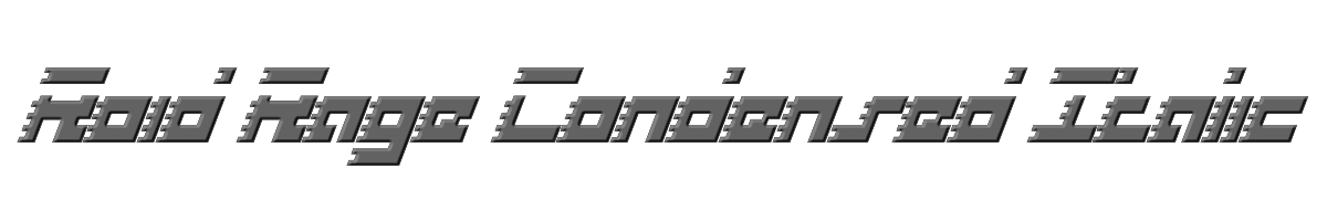 Roid Rage Condensed Italic 