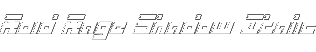 Roid Rage Shadow Italic 