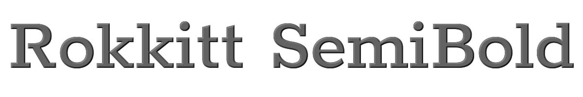 Rokkitt SemiBold 