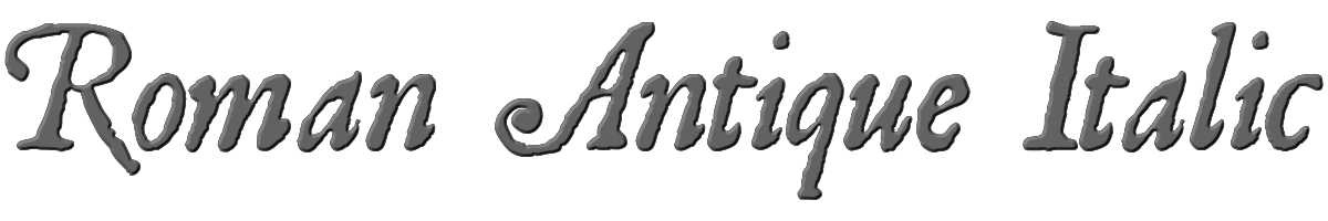 Roman Antique Italic 