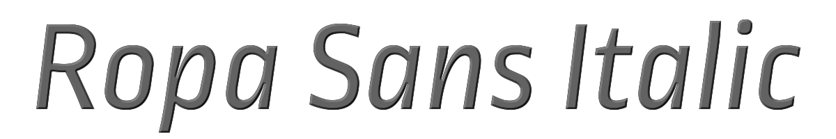 Ropa Sans Italic 