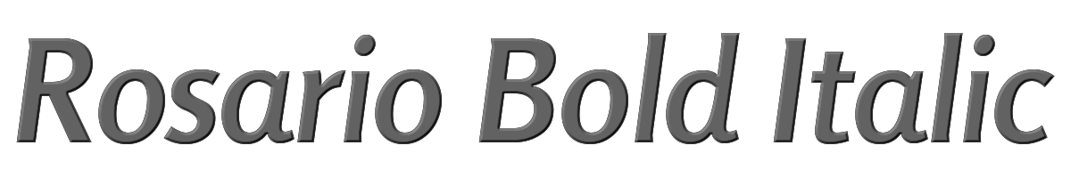 Rosario Bold Italic 