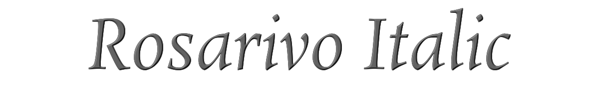 Rosarivo Italic 