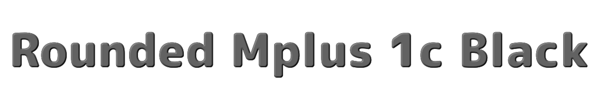 Rounded Mplus 1c Black 