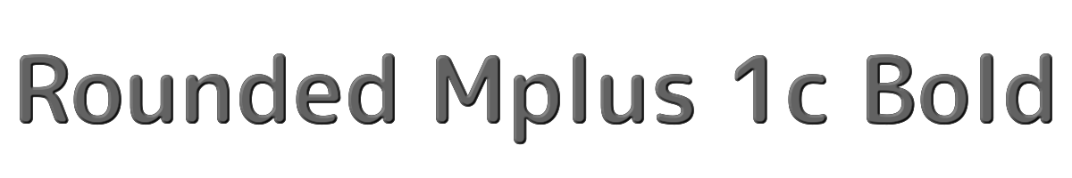 Rounded Mplus 1c Bold 
