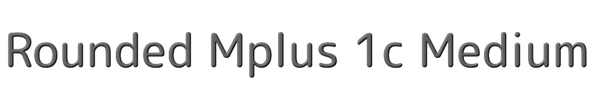 Rounded Mplus 1c Medium 