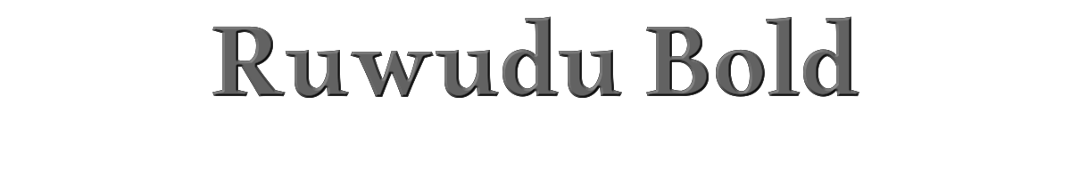 Ruwudu Bold 