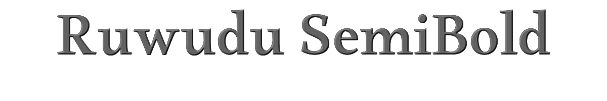 Ruwudu SemiBold 