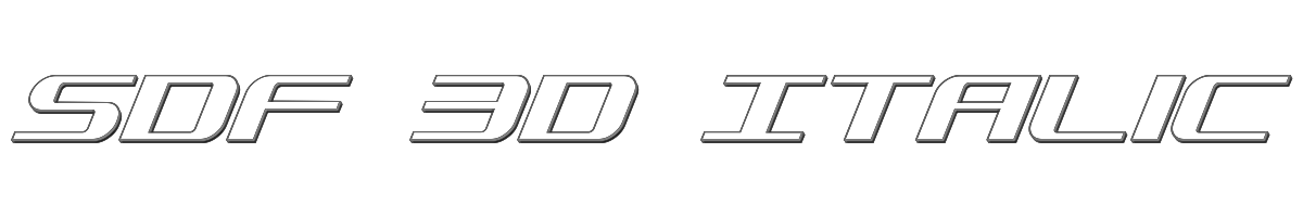 SDF 3D Italic 