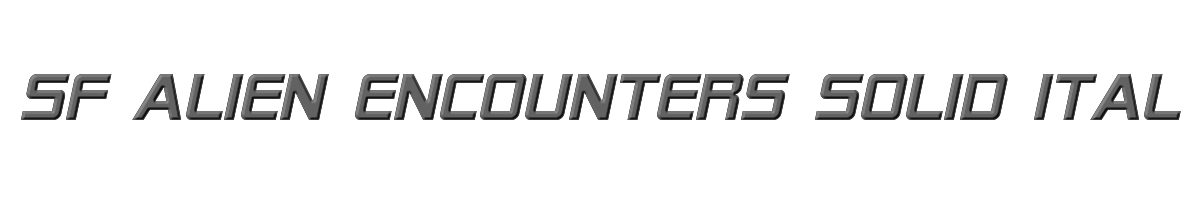 SF Alien Encounters Solid Italic 