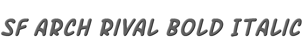 SF Arch Rival Bold Italic 