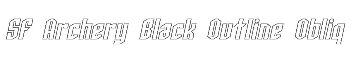 SF Archery Black Outline Oblique 