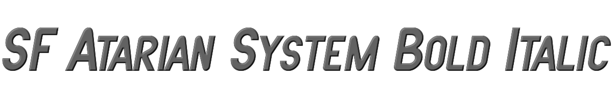 SF Atarian System Bold Italic 