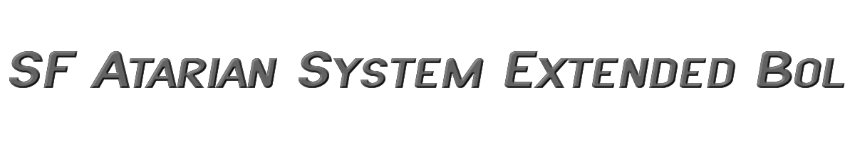 SF Atarian System Extended Bold Italic 