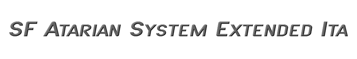 SF Atarian System Extended Italic 