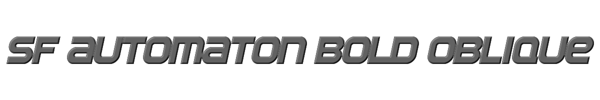 SF Automaton Bold Oblique 