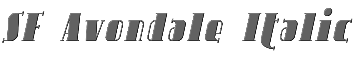 SF Avondale Italic 