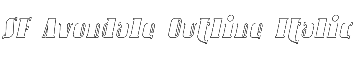 SF Avondale Outline Italic 
