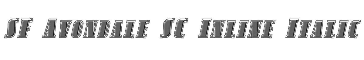 SF Avondale SC Inline Italic 