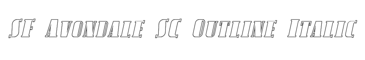 SF Avondale SC Outline Italic 