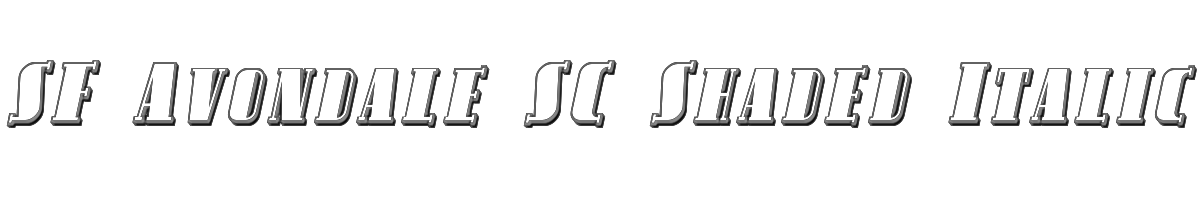 SF Avondale SC Shaded Italic 
