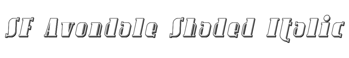 SF Avondale Shaded Italic 