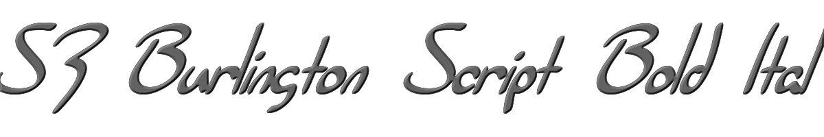 SF Burlington Script Bold Italic 