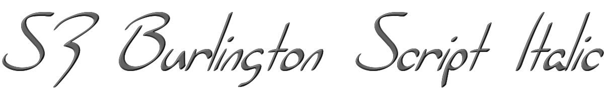 SF Burlington Script Italic 