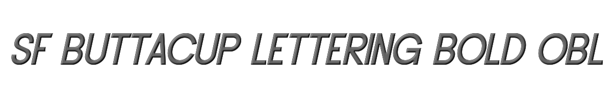 SF Buttacup Lettering Bold Oblique 