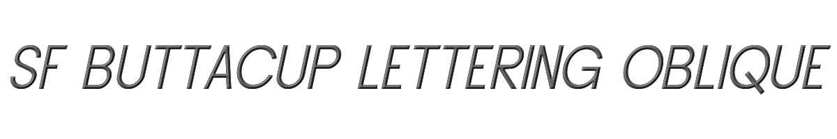 SF Buttacup Lettering Oblique 