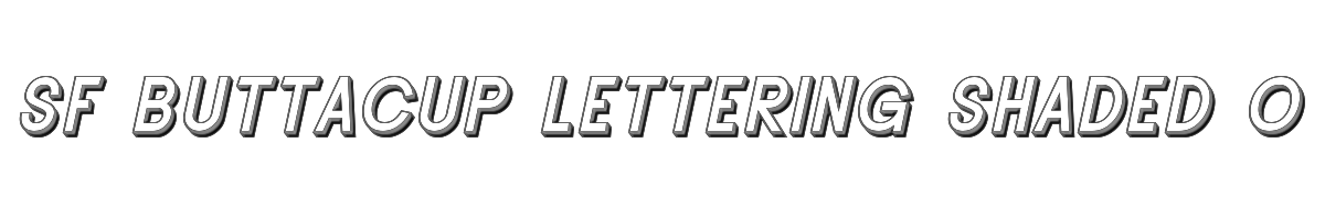 SF Buttacup Lettering Shaded Oblique 