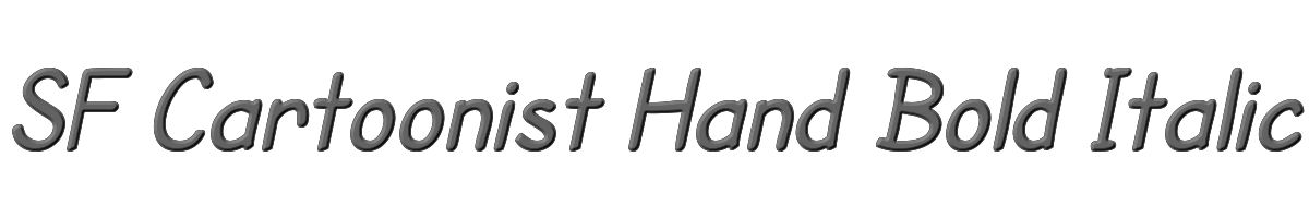SF Cartoonist Hand Bold Italic 