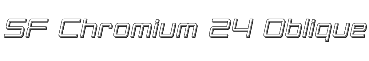 SF Chromium 24 Oblique 