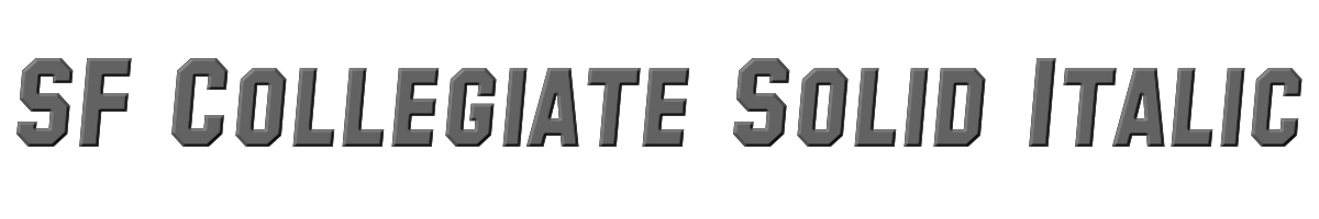 SF Collegiate Solid Italic 