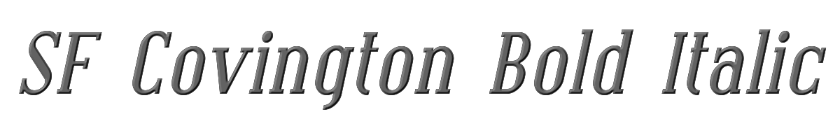 SF Covington Bold Italic 