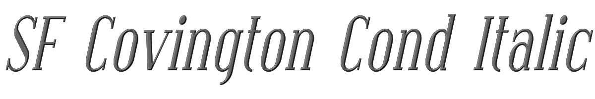 SF Covington Cond Italic 