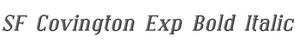 SF Covington Exp Bold Italic 