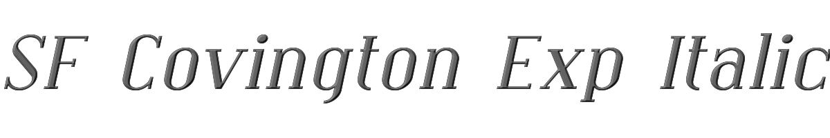 SF Covington Exp Italic 