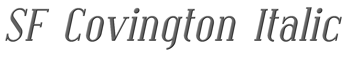 SF Covington Italic 