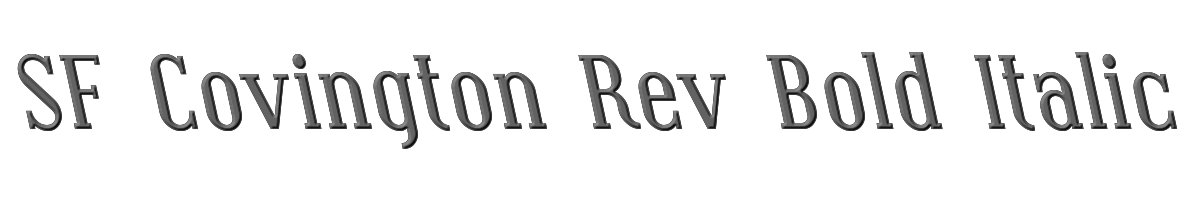 SF Covington Rev Bold Italic 