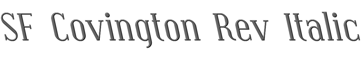 SF Covington Rev Italic 