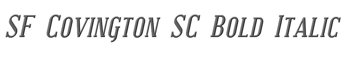SF Covington SC Bold Italic 